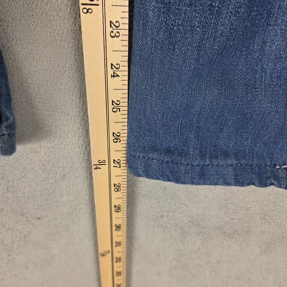 VTG Levis Engineered Jeans Mens Blue Twisted Medium Wash Altered Hem Fits 30x28